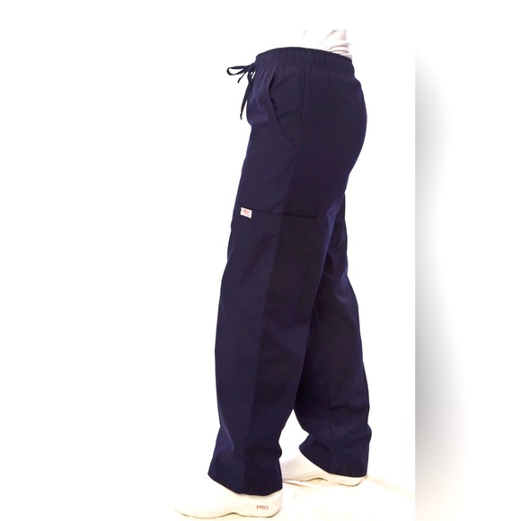 🆕 NWT Professional Choice Uniform Scrubs Unisex Navy Blue 6 Pocket Cargo - Picture 4 of 7